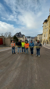 Gera, Friedrich-Engelsstraße Kanalbau. Wasserleitungsbau, Gasleitungsbau, Straßenbau